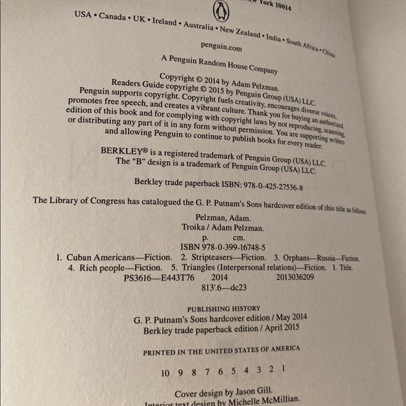 Troika by Adam Pelzman Paperback Book - Picture 5 of 6